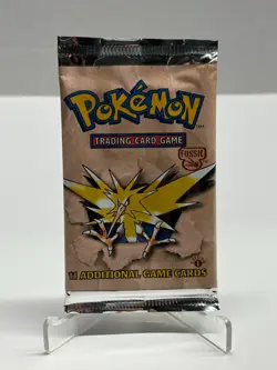 1999 Pokemon Fossil 1st Edition Zapdos Artwork Booster Pack 20.68 Grams - Image 2