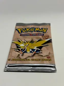 1999 Pokemon Fossil 1st Edition Zapdos Artwork Booster Pack 20.68 Grams - Image 5