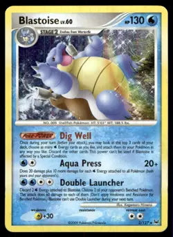 2009 Platinum Blastoise Stage 2/Rare Holo #2 - Image 1