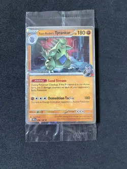 Team Rocket's Tyranitar (Pokemon Center Exclusive) 96/182 Holo SEALED PROMO - Image 1