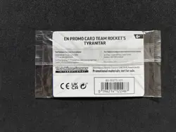 Team Rocket's Tyranitar (Pokemon Center Exclusive) 96/182 Holo SEALED PROMO - Image 2