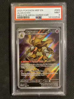 135537665 Alakazam 2025 Pokemon Mega Evolution ETB Promo - MEP EN #009 PSA 9 - Image 1