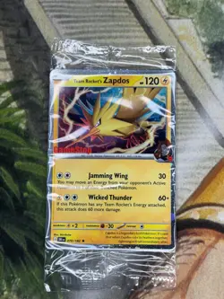 Pokemon TCG Team Rocket's Zapdos Destined Rivals Gamestop Promo SEALED - Image 1