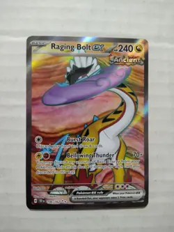 Pokemon TCG Raging Bolt EX 196/162 SV05: Temporal Forces Double Rare - Image 1