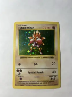 Pokemon TCG Hitmonchan Holo Rare Shadowless Base Set 7/102 - Image 1