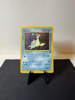 Pokemon TCG: 1999 Fossil Unlimited Lapras 10/62 Holo Rare MP - Image 2