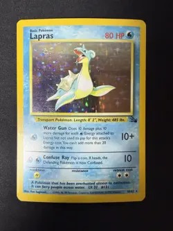 Pokemon TCG: 1999 Fossil Unlimited Lapras 10/62 Holo Rare MP - Image 5