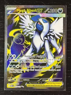 TCG Pokemon Mega Absol ex 161/132 Full Art Ultra Rare ME01: Mega Evolutions NM-M - Image 1