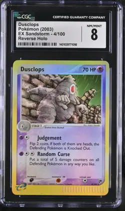DUSCLOPS Sandstorm Reverse Holo Rare #4 CGC 8 E-Reader Pokemon [Nostalgium] - Image 1