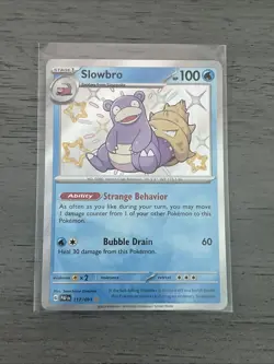 Slowbro 117/091 Baby Shiny Holo Rare Pokemon Scarlet & Violet Paldean Fates - Image 1