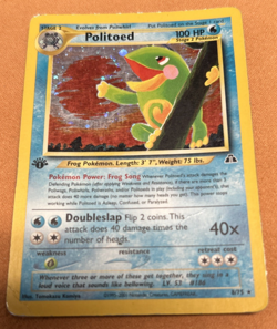 Pokemon Politoed 8/75 Neo Discovery 1st Edition Holo Rare HP - Image 2