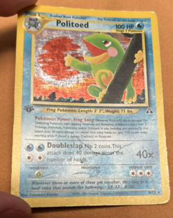 Pokemon Politoed 8/75 Neo Discovery 1st Edition Holo Rare HP - Image 3