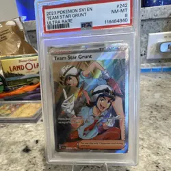 Pokemon Team Star Grunt 242/198 SV01 Scarlet & Violet Ultra Rare Holo PSA 8 2023 - Image 1