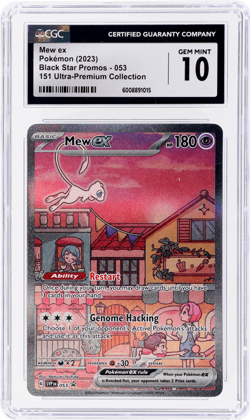 2023 Pokemon Scarlet and Violet Black Star Promo Mew Ex CGC 10 - Image 1