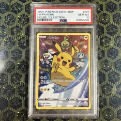 Pikachu #SWSH020 - 2020 Pokemon Figure Collection Promo - PSA 10 - Slab Cracked - Image 1