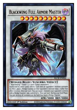 YuGiOh Crystal Revenge Blackwing Full Armor Master BLCR-EN064 NM/MT Ultra Rare - Image 1