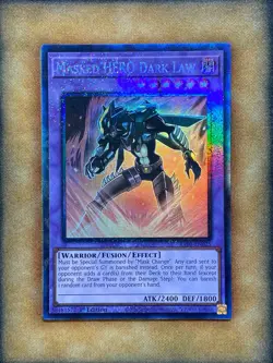 Yugioh Masked HERO Dark Law RA01-EN025 Collector Rare 1st Ed NM - Image 1