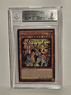 Yu-Gi-Oh! BGS 9 Imsety, Glory of Horus Prismatic Secret Rare MP24 - Image 1