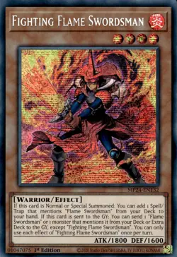 Fighting Flame SwordsmanPrismatic Secret Rare - 1st Edition - MP24-EN132 - 25... - Image 1
