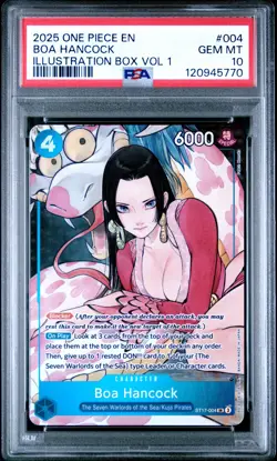 2025 ONE PIECE PROMO #004 BOA HANCOCK ILLUSTRATION BOX VOL.1 PSA 10 - Image 1