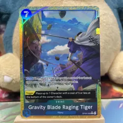 One Piece TCG Wings of the Captain Gravity Blade Raging Tiger Alt Art English - Image 1