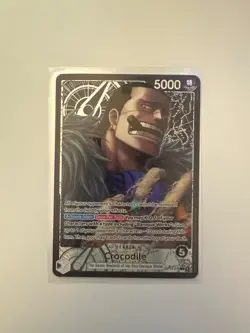 One Piece Crocodile The Azure Sea's Seven Foil OP14-079 Leader NM - Image 1
