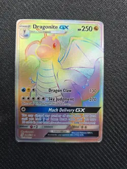 Pokemon TCG Dragonite GX Rainbow Card 248/236 Unified Minds - Image 1