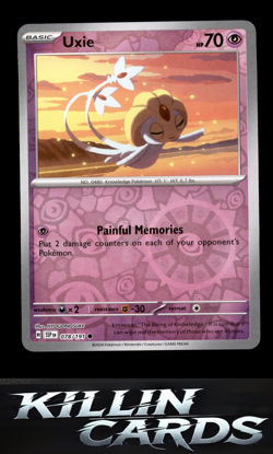 Reverse Holofoil Uxie 078/191 Pokemon Common SV08: Surging Sparks Card NM - Image 1