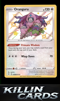 Oranguru SV098/SV122 Pokemon Shiny Holo Rare Shining Fates: Shiny Vault Card NM - Image 1