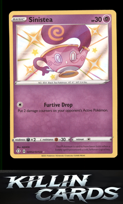 Sinistea SV052/SV122 Pokemon Shiny Holo Rare Shining Fates: Shiny Vault Card NM - Image 1