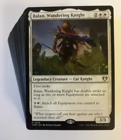 MTG Magic The Gathering Balan Wandering Knight 🐈 Budget 100 Card Commander Deck - Image 1