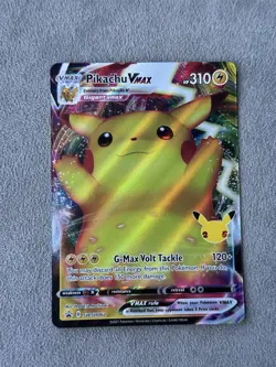 Pokemon Pikachu VMAX SWSH062 Celebrations Full Art Black Star Promo Card - Image 1