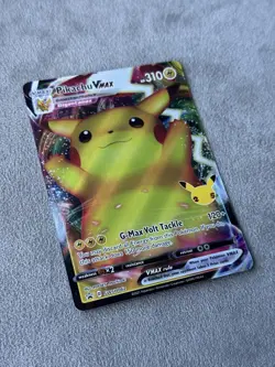 Pokemon Pikachu VMAX SWSH062 Celebrations Full Art Black Star Promo Card - Image 3