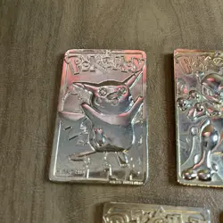 Set Of 5 23K Gold Plated Pokemon Cards Vintage 1999 Burger King - Image 2