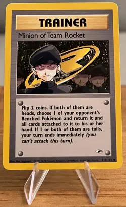 Minion Of Team Rocket Trainer Card Pokemon - LP 113/132 Uncommon Gym Heroes Set - Image 3