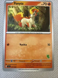 Pokemon Ponyta 007/066 Spanish Art Fan Card - Image 1