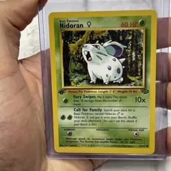 Pokemon TCG Nidoran Jungle 57/64 Regular 1st Edition Common NM/MT Vintage Card - Image 1