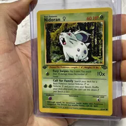 Pokemon TCG Nidoran Jungle 57/64 Regular 1st Edition Common NM/MT Vintage Card - Image 2