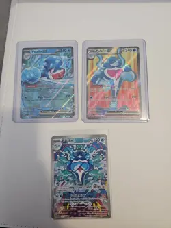 Palafin 3 Card Lot with 2 Ex's and Illustration Rare Pokemon TCG NM - Image 1