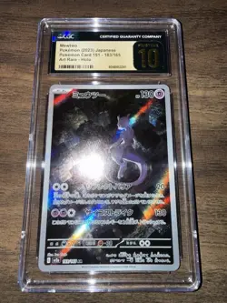 CGC 10 Pristine ✨ Mewtwo 183/165 Holo AR 151 sv2a Pokemon Card Japanese 🌆 - Image 2