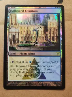 Hallowed Fountain FOIL Dissension MTG Magic 174 Blue White Dual Rare Land NM/LP - Image 1