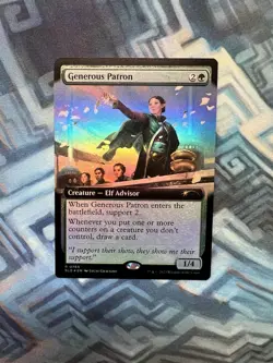 MTG Foil Extended Art Generous Patron NM Unplayed Secret Lair Drop - Image 1