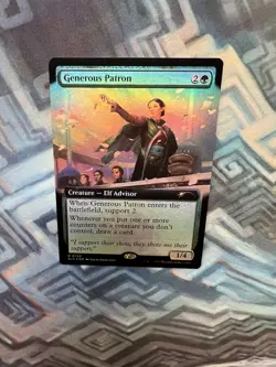 MTG Foil Extended Art Generous Patron NM Unplayed Secret Lair Drop - Image 3