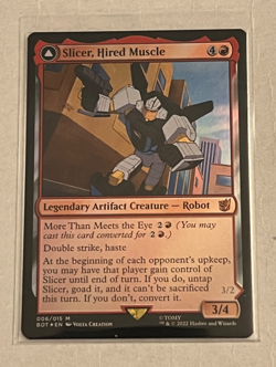 MTG Slicer Hired Muscle - Foil - Universes Beyond: Transformers #6 - Image 1