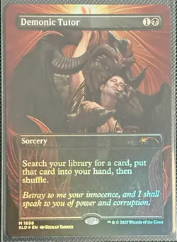 Demonic Tutor (Rainbow Foil) Secret Lair Drop Foil, Kieran Yasser Art - Image 1