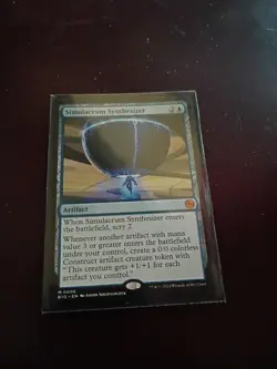 1 X FOIL Simulacrum Synthesizer 0006 MTG Outlaws of Thunder Junction NM English - Image 1