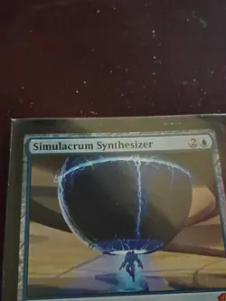 1 X FOIL Simulacrum Synthesizer 0006 MTG Outlaws of Thunder Junction NM English - Image 2