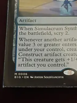 1 X FOIL Simulacrum Synthesizer 0006 MTG Outlaws of Thunder Junction NM English - Image 5