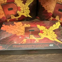 Lot of 5 Pokemon Team Rocket's Moltres ex UPC Sealed Boxes - Image 2