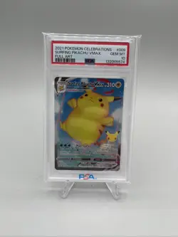 Pokemon Celebrations Surfing Pikachu Vmax Full Art PSA 10 #009/025 Tcg 25th - Image 1